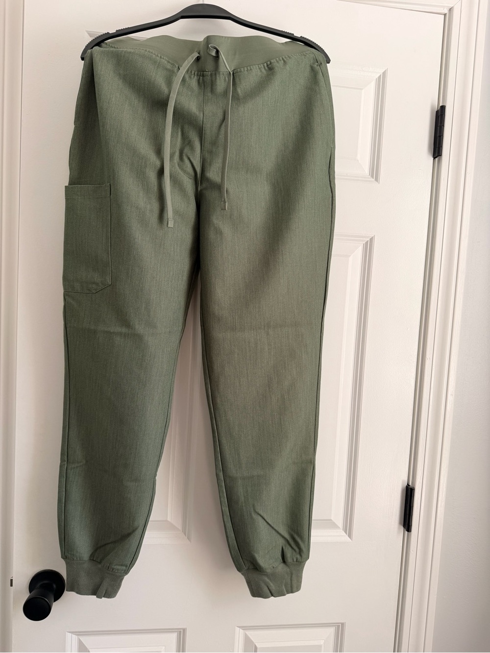 Mandala Scrub Pants Women's Olive Green Elastic-Waist
